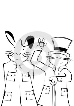 Easterbunny on Happy Easter Card.