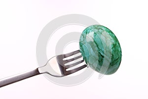 Easteregg on a fork photo