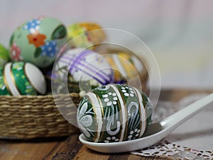 Easteregg spoon basket photo