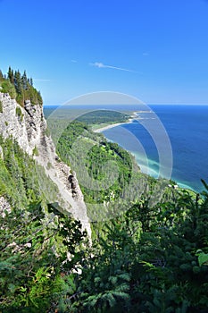 Eastern canadian landscape Forillon national park cap bon ami area.