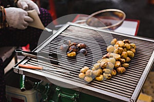 Eastern delicacies on sale at a street market