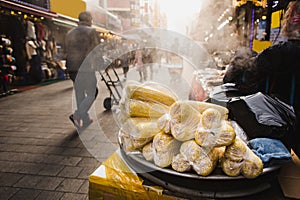 Eastern delicacies on sale at a street market