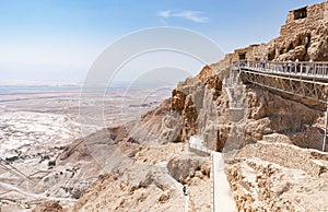 Eastern Entrance to Masada Fortress in Israel