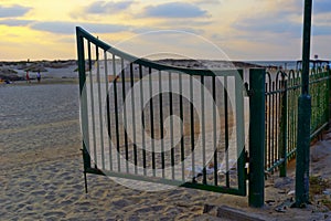 Eastern Mediterranean Sea shore in daylight in Kibbutz Nahsholim in northwest Israel.