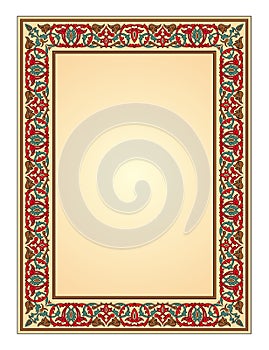 Eastern ornament frame vector