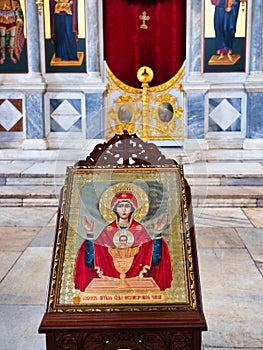 Orthodox Church Icon, Plovdiv Old Town, Bulgaria photo