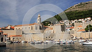 Eastern part of the town walls facing the harbor, Dubrovnik, Croatia