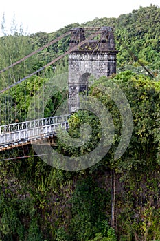 Eastern River Suspension Bridge in Reunion Island