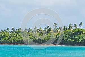 Eastern side Seven Sea beach in tropical Fajardo Puerto Rico