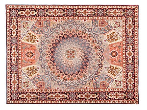 Eastern Silky Carpet. Classic Arabic Pattern