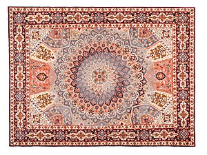 Eastern Silky Carpet. Classic Arabic Pattern photo