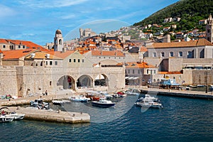 Eastern small craft harbor of Old Town Dubrovnik