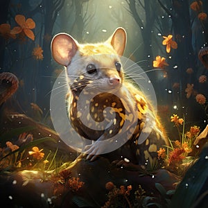 Ai Generated illustration Wildlife Concept of Eastern Spotted Quoll