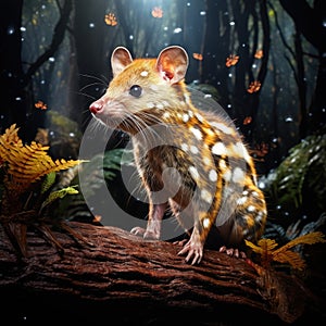 Ai Generated illustration Wildlife Concept of Eastern Spotted Quoll