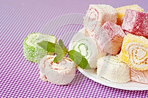 Eastern sweets. Turkish Delight. Rahat Lokum