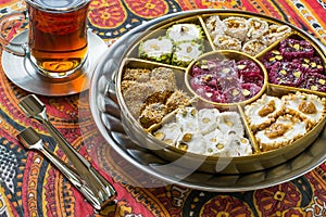 Eastern sweets. Turkish delight Rahat lokum