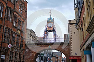 Eastgate Clock Chester on the city walls