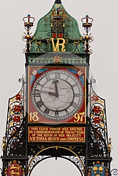 Eastgate Clock detail in Chester, England