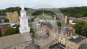 Easton, Pennsylvania, Downtown, Aerial Flying, Amazing Landscape