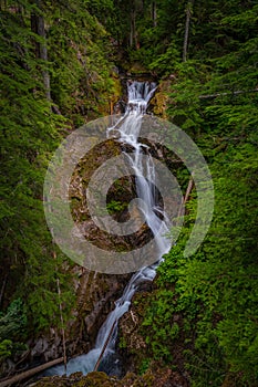 Eastside Trail Waterfall At Mount Rainier National Park