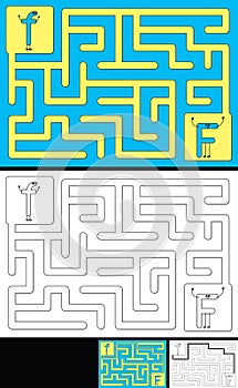 Easy alphabet maze - letter F