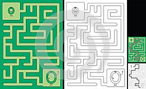 Easy alphabet maze - letter O