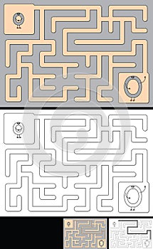 Easy alphabet maze - letter O