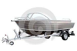 Easy boat loaded on the trailer photo