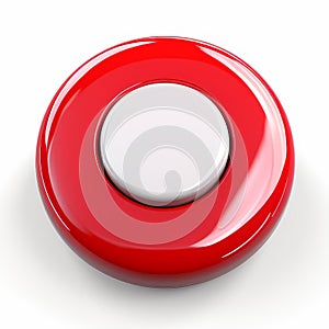 An easy button isolated on a clear white background, Ai Generated