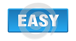 easy button. easy square isolated push button.