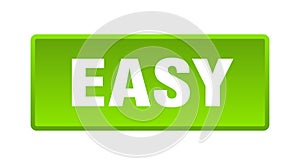 easy button. easy square isolated push button.