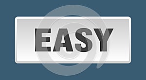 easy button. easy square isolated push button.