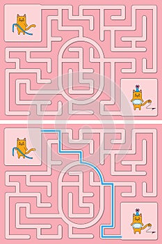 Easy cat maze - learning number 0