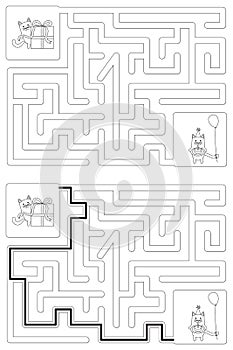 Easy cat maze - learning number 1