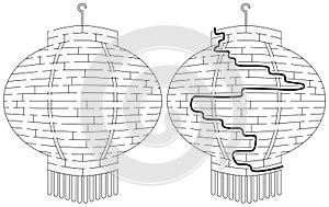 Easy Chinese lantern maze