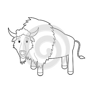 Easy Coloring Animals for Kids: Buffalo