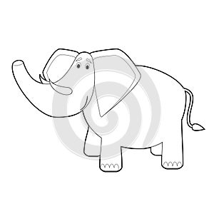 Easy Coloring Animals for Kids: Elephant