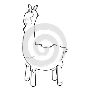 Easy Coloring Animals for Kids: Llama