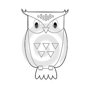 Easy Coloring Animals for Kids: Owl