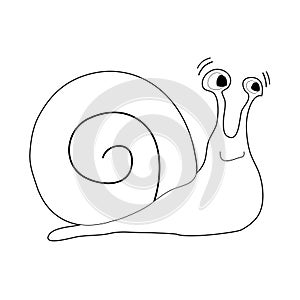 Easy Coloring Animals for Kids: Snail