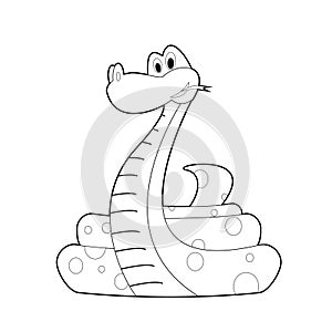 Easy Coloring Animals for Kids: Snake