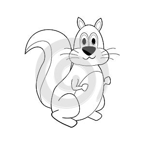 Easy Coloring Animals for Kids: Squirrel