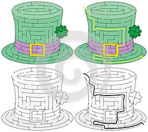 Easy green hat maze