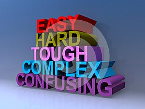 Easy hard tough complex confusing