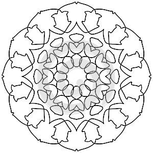 Easy Mandala Coloring for Beginners, Kids, and People with Low Vision.