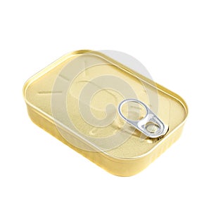 Easy open sardine can with the pull tab