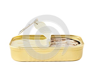 Easy open sardine can with the pull tab