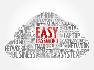 Easy Password word cloud