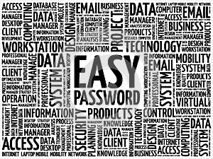 Easy Password word cloud