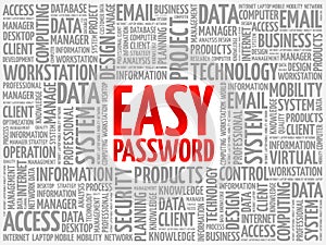Easy Password word cloud